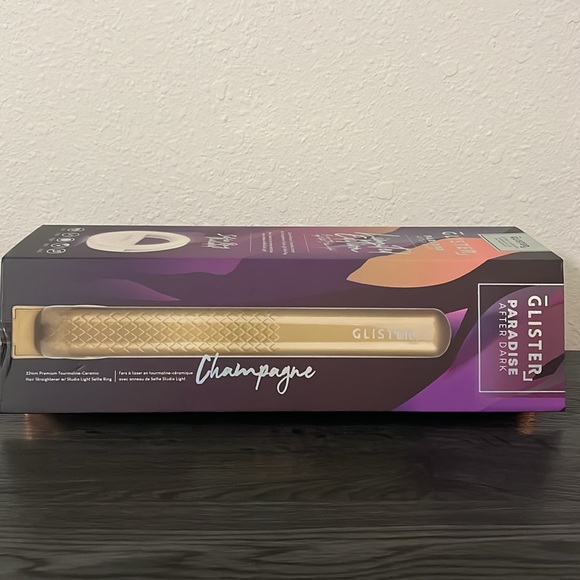 Glister ceramic hair straightener in champagne with selfie ring - Picture 5 of 8